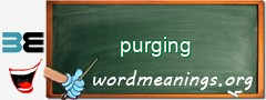 WordMeaning blackboard for purging